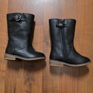 EUC Cat & Jack Black Kids Boots